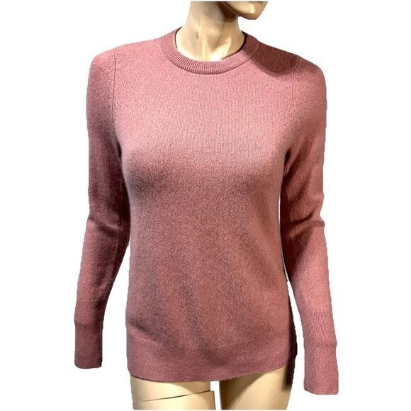 Halogen 100% Cashmere Crew Neck Pullover Sweater Size S Small Pink - Picture 1 of 9